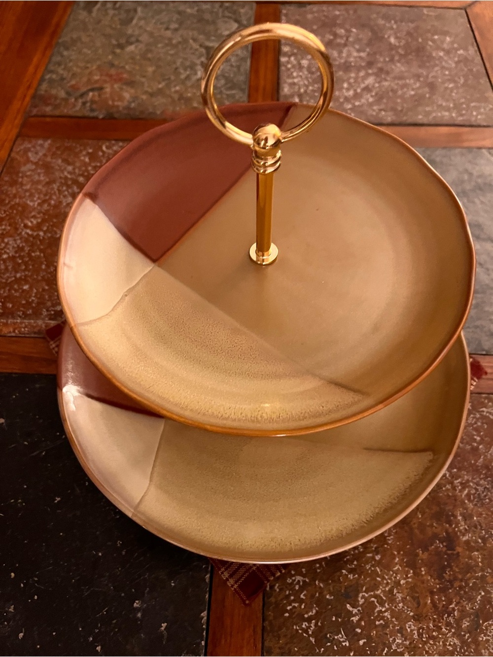 2 - Tier Dish - Sango Brand - Like New!